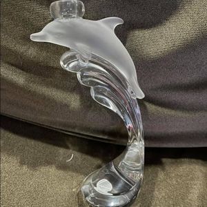 Crystal Dolphin Candle Holder